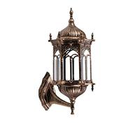 RKYRRKI Black/Antique Bronze European-Crafted Wall Lamp, Outdoor Entryway IP44 Waterproof E27 Aluminum Wall Sconce with Glass Shade, Villa Gate Courtyard Vintage Fence Light