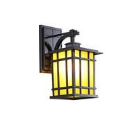 RKYRRKI Black/bronze Aluminum Outdoor Wall Lamp Garden Villa Outdoor IP5 Waterproof Wall Light Chinese-style Courtyard Entrance Balcony Corridor Exterior Wall Sconces E27 Fence Pillar Lamp