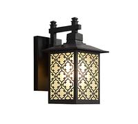 RKYRRKI Black Chinese-style Wall Lamp E27 Square Outdoor Wall Lights IP55 Waterproof Wall Sconces Suitable For Entrance Courtyards Outdoor Corridors Villas And Antique-style Balconies