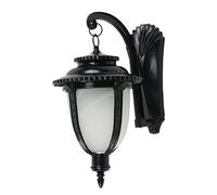 RKYRRKI Black Metal Wall Lamp Outdoor Garden Villa Wall-Mounted Light Outdoor IP65 Waterproof Aluminum Wall Sconce Villa Terrace Landscape Lighting Glass Shade