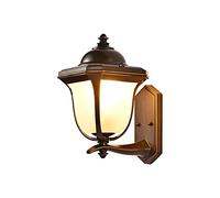 RKYRRKI Black Outdoor IP45 Waterproof Aluminum Wall Lamp Semi-Flush Mount European Style E27 Wall Lights Porch Doorway Balcony Wall Sconces