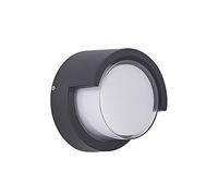 RKYRRKI Black Round Outdoor Wall Light IP23 Waterproof Wall Lamp Aluminium 18W LED Wall Sconces With Double Acrylic Lampshade Villa Balcony Patio Gazebo Terrace Outdoor Fence Stairs