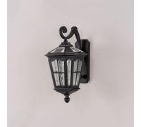 RKYRRKI Black Solar Wall Light American Style Outdoor Wall Lamps Corridor Aisle Light IP65 Waterproof Wall Sconce Villa Garden Outdoor Patio Balcony Gate Post Light 3000K-6000K