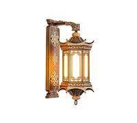RKYRRKI Bronze Outdoor E27 Wall Sconces with Imitation Marble Glass Shade IP65 Waterproof Retro Wall Lights Fixture Restaurant Doorway Backyard Wall Mount Lamp