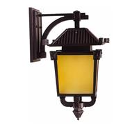 RKYRRKI Brown E27 Vintage Aluminum Outdoor Wall Sconces Square Antique IP55 Waterproof Wall Lamp Lighting Corridor Balcony Wall Lights Fixture with Glass Lampshade