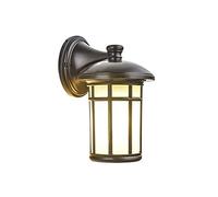 RKYRRKI Brown Wall Lamp Outdoor IP43 Waterproof Wall Sconces Fixture with Glass Lampshade E27 Wall Mount Lights for Villa Garden Patio Balcony Decoration Lighting Fixture