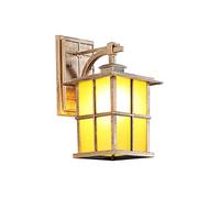 RKYRRKI Chinese Style Square Bronze Aluminum Exterior Wall Lamp Fixture E27 Outdoor Vintage IP23 Waterproof Wall Sconces Backyard Patio Villa Wall Lights，40cm