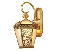 RKYRRKI E27 All-Copper Outdoor IP62 Waterproof Wall Lamp European-Style Villa Lighting Fixture Garden Walkway Courtyard Wall Light Corridor Outdoor Wall Decorative Wall Sconce