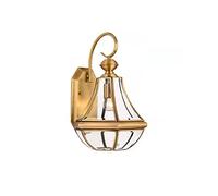 RKYRRKI E27 All-Copper Outdoor Metal Wall Sconce IP62 Waterproof Wall Lamp Outdoor Lighting Fixture With Glass Lampshade Suitable For European-style Villa Garden Corridor Courtyard Wall Light Corrido
