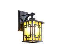 RKYRRKI E27 American Style Aluminum Vintage Wall Sconces IP65 Waterproof Square Outdoor Light Fixtures Wall Mount, Backyard Patio Porch Wall Lamp Lighting,Black/Bronze