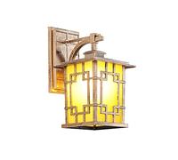 RKYRRKI E27 American Style Aluminum Vintage Wall Sconces IP65 Waterproof Square Outdoor Light Fixtures Wall Mount, Backyard Patio Porch Wall Lamp Lighting,Black/Bronze