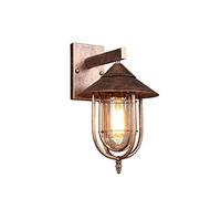 RKYRRKI E27 American-style Vintage Outdoor Wall Lights IP55 Waterproof Wall Lamp With Glass Lampshade Suitable For Balconies Patios Internet Cafes Coffee Shops Outdoor Wall Sconces.