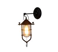 RKYRRKI E27 Black Vintage Industrial Style Iron Wall Light With Clear Glass Shade For Restaurant Bedroom Aisle Hallway Balcony Cafe Wall Lights
