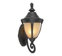RKYRRKI E27 Lighting European Outdoor Wall Light Home Use Outdoor IP45 Waterproof Garden Light Suitable for Villa Walls Passageways Corridors Balconies Exterior Wall Sconces,Black