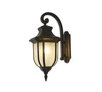 RKYRRKI E27 Metal Outdoor Wall Light IP45 Waterproof Wall Lamp American Style Courtyard Wall Sconces Outdoor Aisle Balcony Light Terrace Exterior Wall Lamps With Glass Shade
