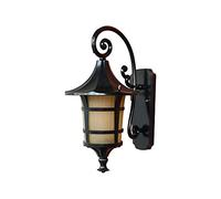 RKYRRKI E27 Outdoor Wall Lamp European Style Outdoor IP54 Waterproof Courtyard Wall Sconces Household Villa Entrance Wall, Fence Balcony Exterior Wall Light Strip Glass Lampshade