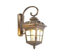 RKYRRKI E27 Outdoor Wall Light, European Style, IP65 Waterproof Aluminum Glass Wall Lamp, Garden, Courtyard, Balcony, Corridor Lighting