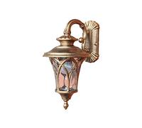 RKYRRKI E27 Retro Style Black/Bronze Wall Light European IP54 Waterproof Wall Lights Fixture Semi-Flush Mount Wall Sconces Balcony Garden Porch Pathway Wall Mounted Lamp Lighting,H42cm