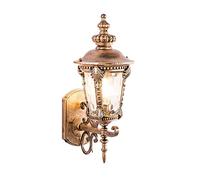 RKYRRKI E27 Shape European Style Retro Outdoor Wall Lamp Exterior IP65 Waterproof Wall Sconces for Entrance Porch Courtyard Wall Lights with Glass Lampshade,Bronze
