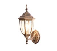 RKYRRKI European Style E27 Outdoor Vintage Wall Lights IP65 Waterproof Wall Sconces Fixture with Glass Lampshade Wall Mount Lamp for Patio Garden Door Wall Light, Bronze