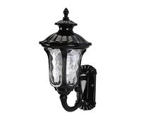 RKYRRKI European Vintage Black Wall Sconce IP65 Waterproof Rating E27 Light Source Base Recessed Installation Suitable for Gardens Balconies Porches and Pathways