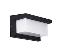 RKYRRKI IP23 Waterproof Black Wall Lights Entryway Porch Doorway Wall Lamp Modern Nordic Style Creative 18W LED Outdoor Wall Mount Sconces, Warm Light Lighting fixture