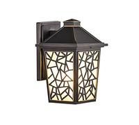 RKYRRKI IP23 Waterproof Retro Exterior Wall Sconces Lighting European Style E27 Square Outdoor Wall Lamp with Glass Lampshade for Balcony Corridor Garden Wall Light Fixture