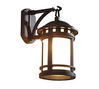 RKYRRKI IP54 Waterproof Wall Lights Creative American Retro Exterior Wall Light Semi-Flush Mount European Outdoor Porch E27 Iron Wall Lamp Backyard Iron Art Wall Sconces