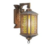 RKYRRKI IP55 Waterproof Exterior Wall Sconces Aluminum Outdoor Lighting Bronze Vintage Square E27 Wall Lamp for Entryway Villa Patio Wall Lights