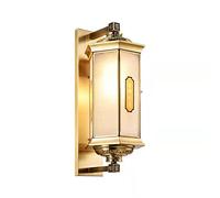 RKYRRKI IP65 Waterproof American Style E27 Creative Wall Lamp with Glass Lampshade Outdoor Vintage Wall Sconces for Doorway Balcony Garden Wall Mounted Lights