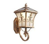 RKYRRKI Outdoor Solar Wall Light Outdoor LED Wall Lamp Solar And Mains Dual-use Outdoor Wall Sconce Entry Light Door Post Villa IP55 Waterproof Wall Lantern Garden Light Garden Light Home Use