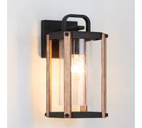 RKYRRKI Outdoor Vintage Iron E27 Wall Mount Lamp Lighting IP45 Waterproof American Style Aluminum Exterior Wall Lights Porch Doorway Balcony Wall Sconces With Glass Lampshade