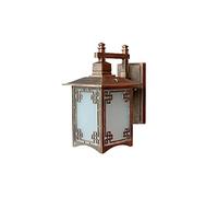 RKYRRKI Outdoor Wall Light Fixture Chinese Style E27 Antique Wall Sconces IP23 Waterproof Glass Shade Square Wall Lamp Retro Villa Garden Patio Lighting