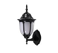 RKYRRKI Retro Aluminum Outdoor Wall Lamp E27 Black Wall Mounted Lights European Style Balcony Exterior Wall Sconces for Garden Courtyard Fence Lighting Fixture with Plastic Shade