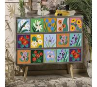 RKYRRKI Stick On Tiles Orange Sky Blue Tile Stickers PVC Peel and Stick on Bathroom Tiles Durable Waterproof Oil-Proof Self Adhesive Wall Floor Tile Covers Removable Kitchen Stickers 10x10cm/24 Pcs