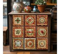 RKYRRKI Stick On Tiles Rose Green Gold Tile Stickers PVC Peel and Stick on Bathroom Tiles Durable Waterproof Oil-Proof Self Adhesive Wall Floor Tile Covers Removable Kitchen Stickers 10x10cm/24 Pcs