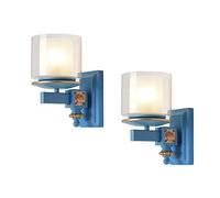 RKYRRKI Wall Sconce Wrought Iron Resin Glass Sea Shell Wall Lamp E27 Light Source Wall Lamp Creative Personality Living Room Study Bedroom Home Decoration Wall Light Waterproof