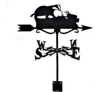 RKYRRKI Weather Vane Alpaca Eagle Fish Horse Farmland Weathervane Wind Direction Indicator Stainless Steel tWeathercock Measuring Tool with Mounting Bracket 35 * 50 CM-Badger