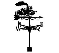 RKYRRKI Weathervane Weather Vane Retro Durable Stainless Steel Train Shape Wind Direction Indicator for Garden, Patio, Decoration, Metal Weathervane