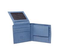 RL Men's W 35- Bl Blue Leather Leon Wallet, blue, Wallet