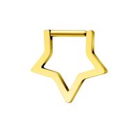 RL ROSARY LAND 16G Gold Septum Ring Star Daith Helix Tragus Cartilage Earring Piercing Jewelry for Women Nose Rings Septum Jewelry 8mm
