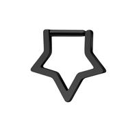 RL ROSARY LAND 16G Septum Ring Star Daith Helix Tragus Cartilage Earring Piercing Jewelry for Women Nose Rings Septum Jewelry 8mm Black