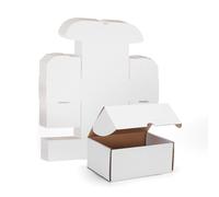 RLAVBL 25 Shipping Boxes 7x5x3in(17.8 x 12.7 x 7.7cm) White Cardboard Boxes, Kraft Corrugated Small Mailing Box