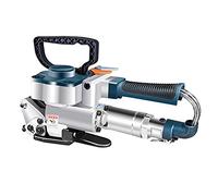 RLCJBMSUG Electric Strapping Machine, B19 Portable Pneumatic Baler Button Hot Melt Fully Automatic Plastic-Steel Band Binding Machine for Plastic Packaging Strapping
