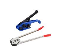 RLCJBMSUG Electric Strapping Machine, Pallet Packaging Strapping Banding Kit, Manual Baler Plastic Steel Strap Baler Strapping Machine Plastic Steel Strap Tensioner for Strapping