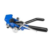 RLCJBMSUG Stainless Steel Banding Tool, Heavy Duty Strapping Tensioner, Width 4.6 to 25mm, Thickness 0.25 to 1.2mm, Fastening Strap Cutting Tool with Rubber Handle, for Hose Clamps Cable Tie Kit