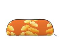 RLDOBOFE 19ca4ba04eb3e002f353af7533ef3a1 Leather Pencil Case with Zipper for Pencils, Pens, Markers, Makeup, Coin, Coins, Ginkgo Leaf Art, Taille unique