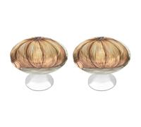 RLDOBOFE 2 Pack Pumpkin Sketch Cabinet Knob Stainless Steel Drawer Pull with Screws Round Cabinet Handle 1.1 Inch Hardware Decorative Knobs for Kitchen Furniture Cupboard