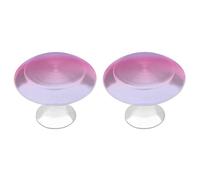 RLDOBOFE 2 Pack Round Purple Pastel Colors Cabinet Knobs with Screws Stainless Steel Kitchen Cupboard Handles Decorative Dresser Drawer Knob Door Pulls Hardware for Home Bathroom