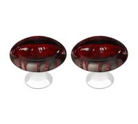 RLDOBOFE 2 Pack Round Red Lips Cabinet Knobs with Screws Stainless Steel Kitchen Cupboard Handles Decorative Dresser Drawer Knob Door Pulls Hardware for Home Bathroom